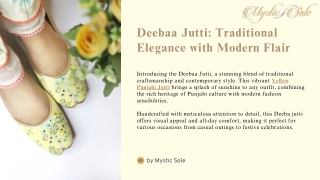 Deebaa Jutti Traditional Elegance with Modern Flair