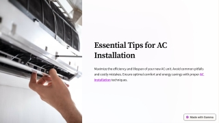 Essential Tips for AC Installation