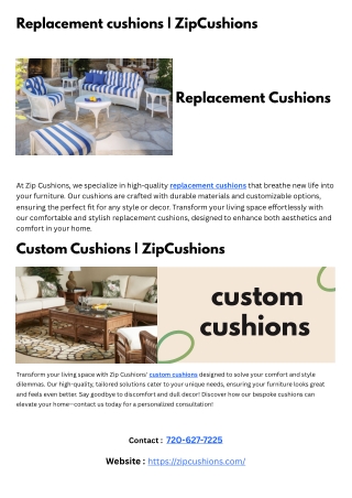 cushions  ZipCushions