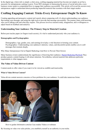 Crafting Compelling Content: Tricks Every Entrepreneur Need To Know