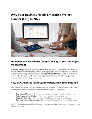 Why Your Business Needs Enterprise Project Planner (EPP) in 2025