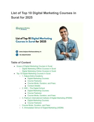 Best Digital Marketing Courses in Surat with Certification