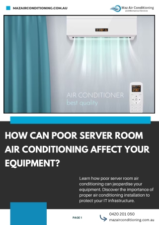 How Can Poor Server Room Air Conditioning Affect Your Equipment