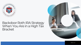 Use the Backdoor Roth IRA Strategy When You Are in a High Tax Bracket
