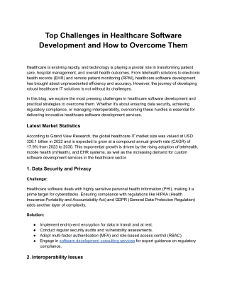 Top Challenges in Healthcare Software Development and How to Overcome Them
