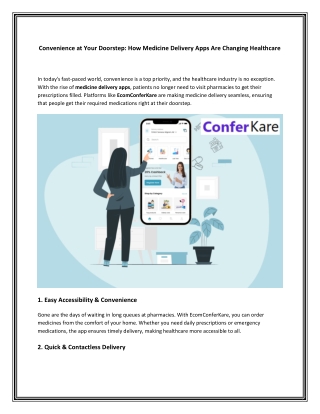 Why Medicine Delivery Apps Are a Game-Changer in Healthcare