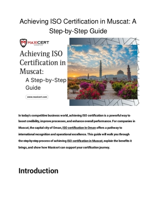 Achieving ISO Certification in Muscat_ A Step-by-Step Guide