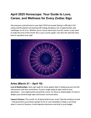 April 2025 Horoscope_ Your Guide to Love, Career