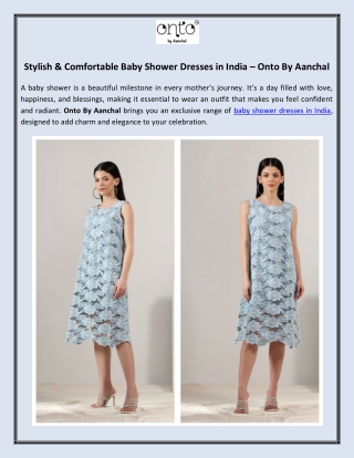 Stylish & Comfortable Baby Shower Dresses in India – Onto By Aanchal