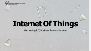 Harnessing IoT, Business Process Services, and Generative AI for Innovation