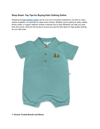 Shop Smart_ Top Tips for Buying Kids Clothing Online