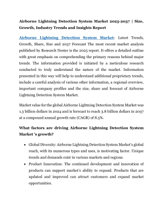 Airborne Lightning Detection System Market