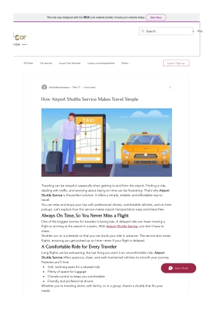 How Airport Shuttle Service Makes Travel Simple