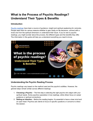 What is the Process of Psychic Readings_ Understand Their Types & Benefits