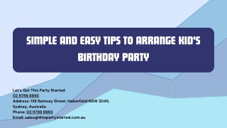 Simple and Easy Tips to Arrange Kid's Birthday Party