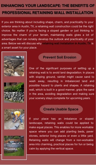 Enhancing Your Landscape The Benefits of Professional Retaining Wall Installation.
