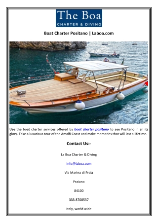 Boat Charter Positano  Laboa.com
