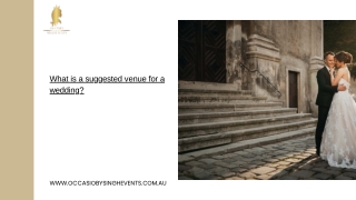What is a suggested venue for a wedding