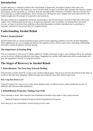 From Despair to Hope: Inspirational Stories from Alcohol Rehab