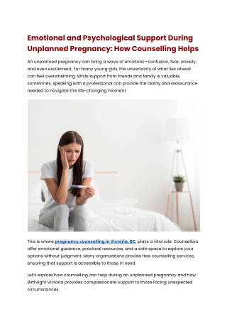BRV - Emotional and Psychological Support During Unplanned Pregnancy_ How Counselling Helps-Off-Page Blog - March 25