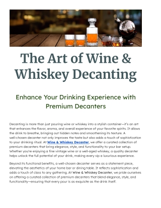 Wine & Whiskey Decanter