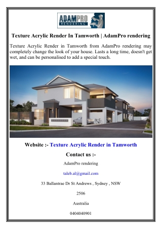 Texture Acrylic Render In Tamworth   AdamPro rendering