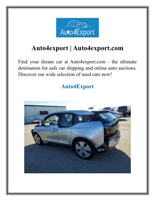 Auto4export  Auto4export.com