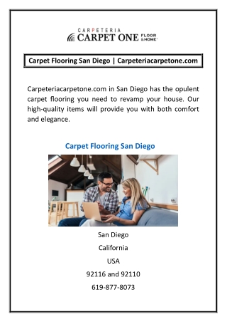Carpet Flooring San Diego | Carpeteriacarpetone.com