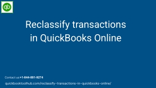 how to Reclassify transactions in QuickBooks Online