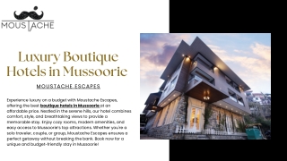 Hotels in Mussoorie Luxury Hotel Presentation