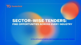 Sector-Wise Tenders: Find Opportunities Across Every Industry!