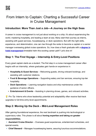 From Intern to Captain_ Charting a Successful Career in Cruise Management