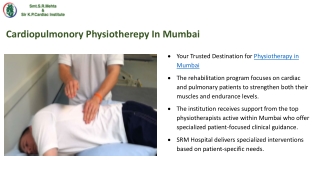 Expert-Led Cardiac & Pulmonary Physiotherepy Services at SRM Hospital