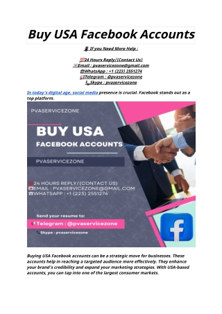 Buy USA Facebook Accounts (10)