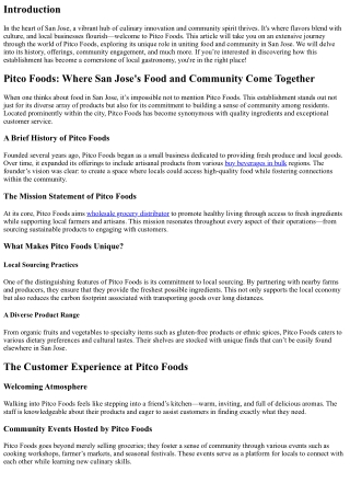 Pitco Foods: Where San Jose's Food and Community Come Together