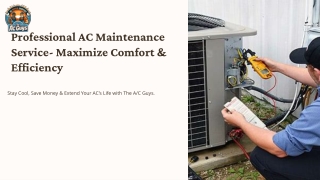Air Conditioning Maintenance Service in Las Vegas – Keep Your AC Efficiently
