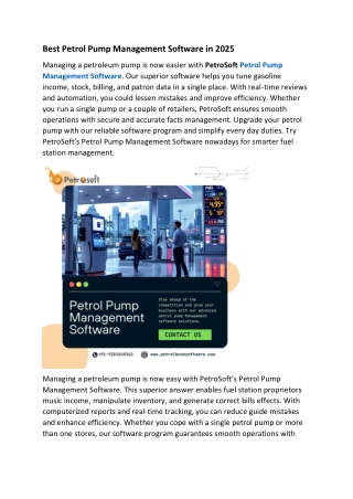 Best Petrol Pump Management Software in 2025