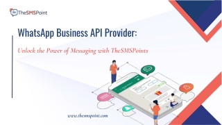 WhatsApp Business API Provider: Unlock the Power of Messaging with TheSMSPoints