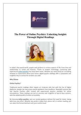 Psychics London | Gail Keenan Psychics