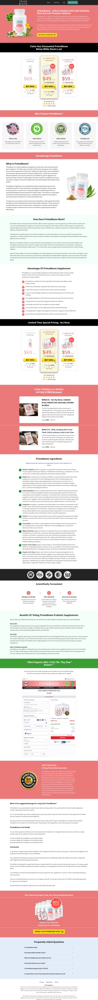 PrimeBiome - Unlock Radiant Skin with Ultimate Skin-Gut Cell Turnover Solution