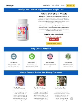 Mitolyn USA: Natural Supplement For Weight Loss