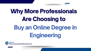 Why More Professionals Are Choosing to Buy an Online Degree in Engineering