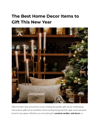 The Best Home Decor Items to Gift This New Year