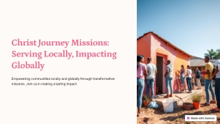 Transform Lives Through Christ Journey Missions