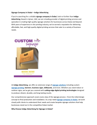 Signage Company in Dubai