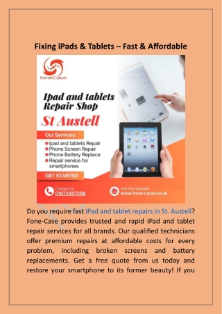 Fixing iPads & Tablets – Fast & Affordable