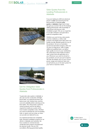 Solar Quotes Adelaide 