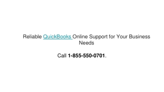 Efficient QuickBooks Online Assistance