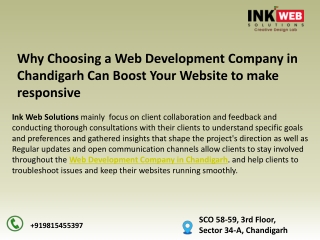 Why Choosing a Web Development Company in Chandigarh