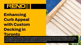 Enhancing Curb Appeal with Custom Decking in Toronto